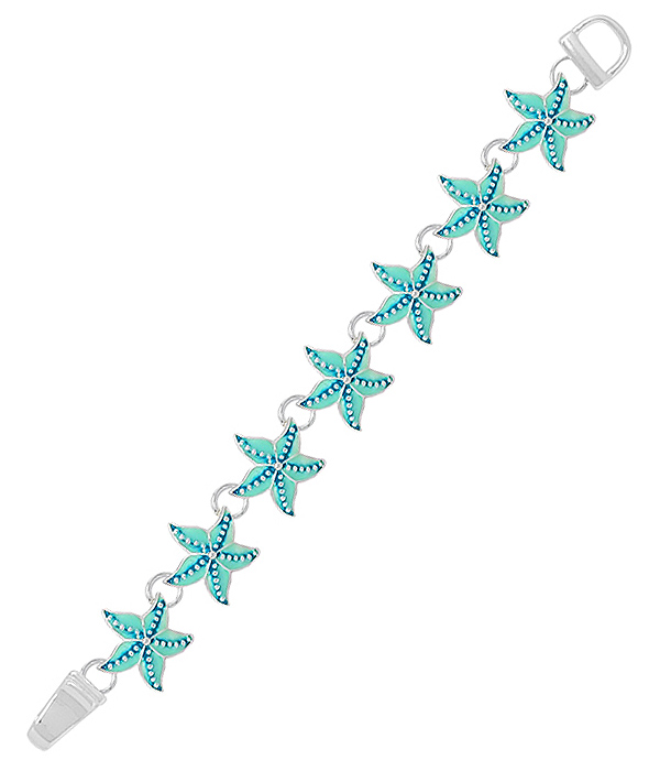 SEALIFE THEME EPOXY STARFISH MAGNETIC BRACELET