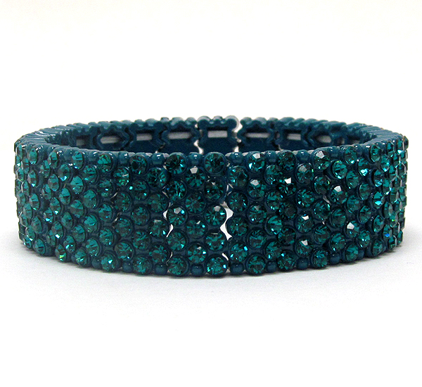 Multi crystal deco party stretch bracelet