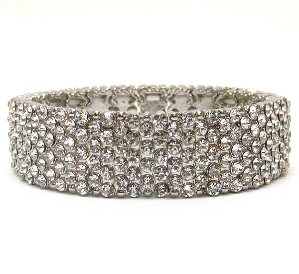 Multi crystal deco party stretch bracelet