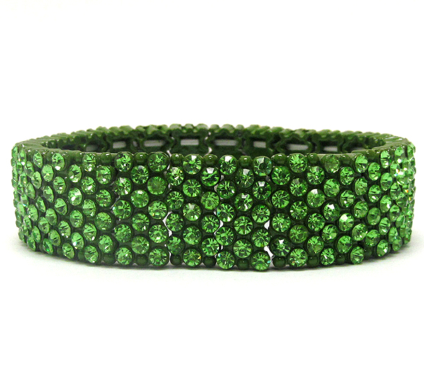 Multi crystal deco party stretch bracelet