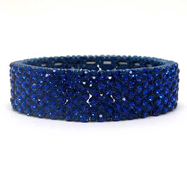 Multi crystal deco party stretch bracelet