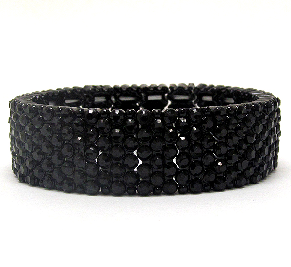 Multi crystal deco party stretch bracelet