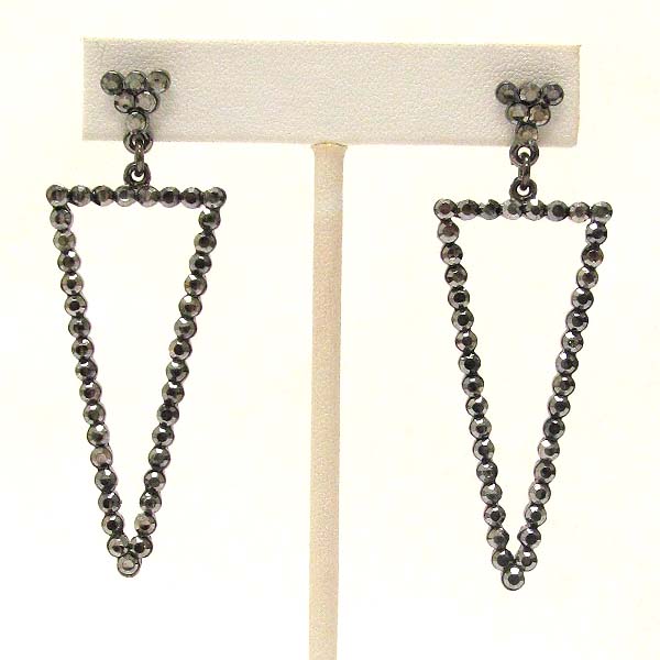 CRYSTAL DECO ARROWHEAD DROP EARRING