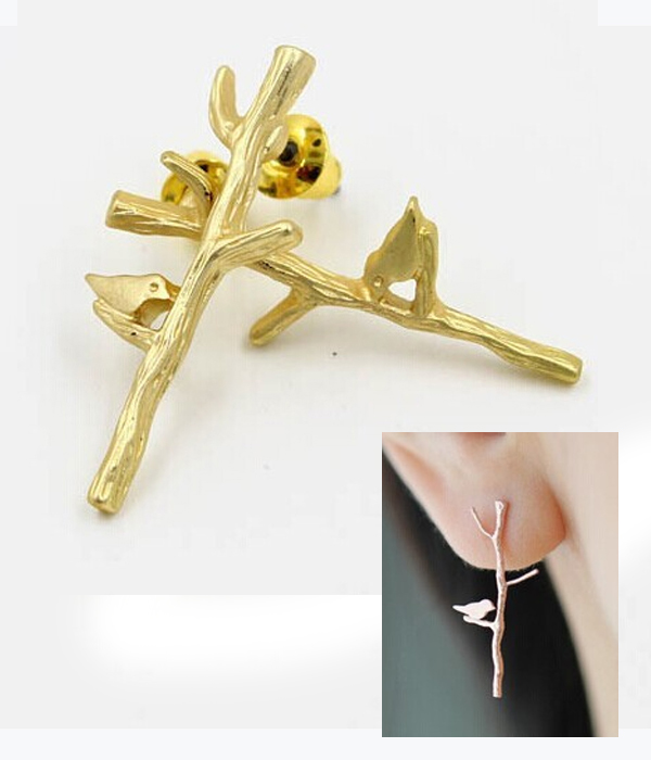 Metal bird earring -  etsy style