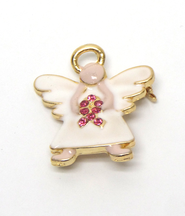 Breast cancer angel pin