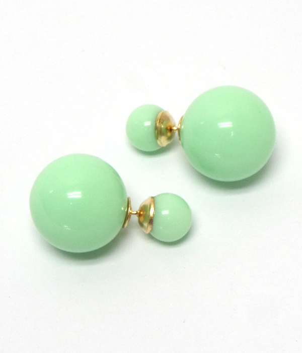 Color acryl double sided front and back earring