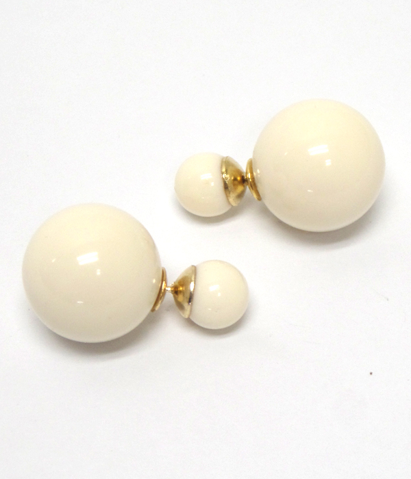 Color acryl double sided front and back earring