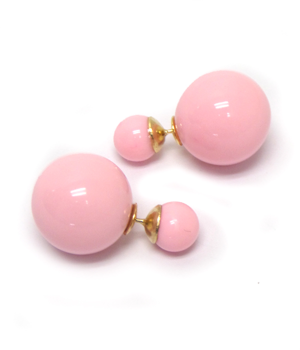 Color acryl double sided front and back earring