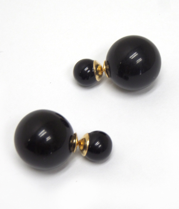 Color acryl double sided front and back earring