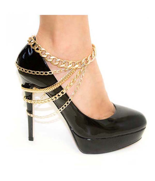 Thick chain anklet shoe chain