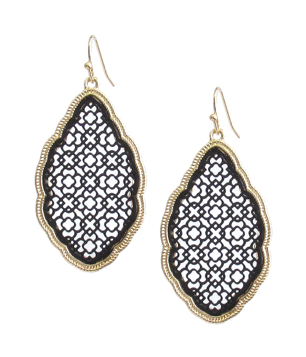 PAPER THIN METAL FILIGREE EARRING