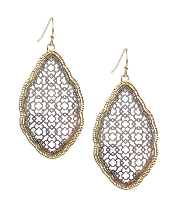 PAPER THIN METAL FILIGREE EARRING