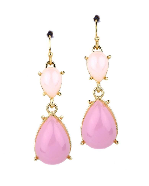 Teardrop stone earring