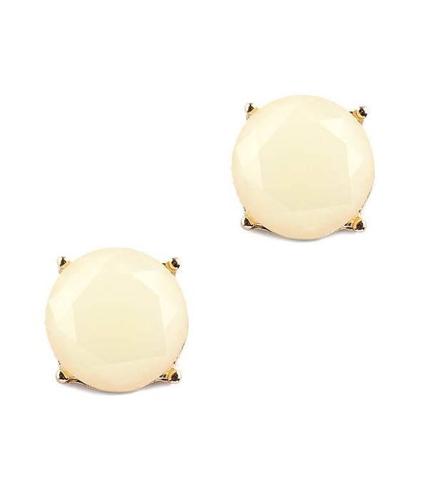 Facet stone stud earring