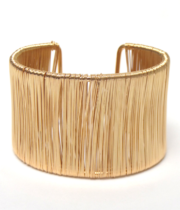 Wired metal cuff bracelet