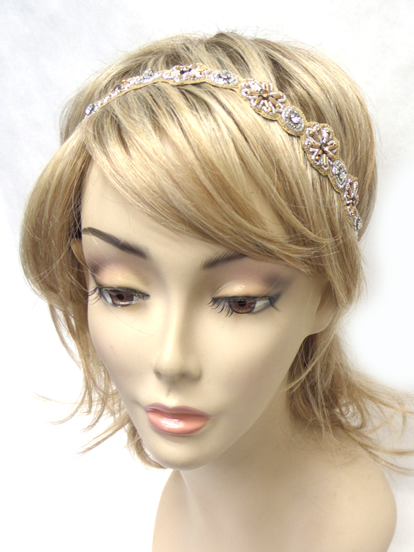 Hqandmade beads art deco headband