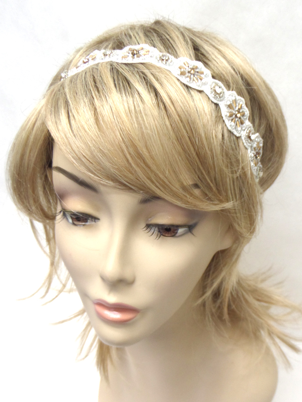 Hqandmade beads art deco headband