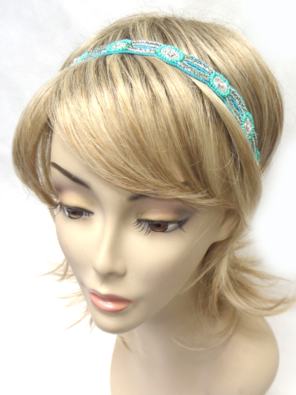 Hqandmade beads art deco headband