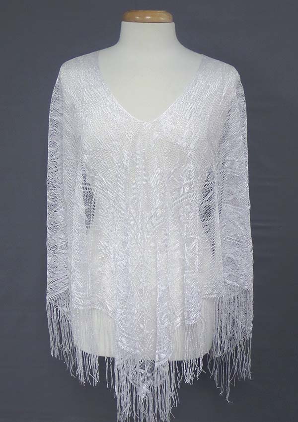 Garden theme and fringe summer poncho