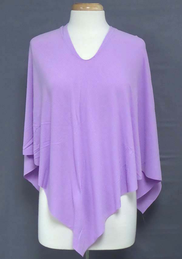 Plain polyester and rayon poncho