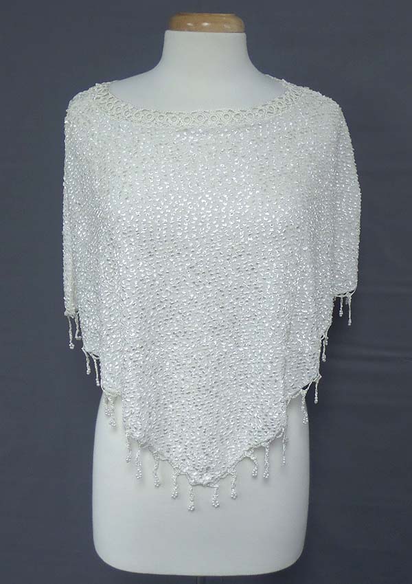 Bead drop fringe frost summer poncho