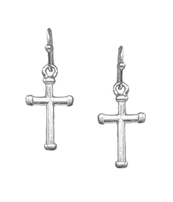 METAL CROSS EARRING