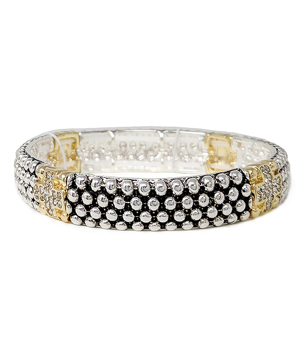 Designer textured stretch bracelet