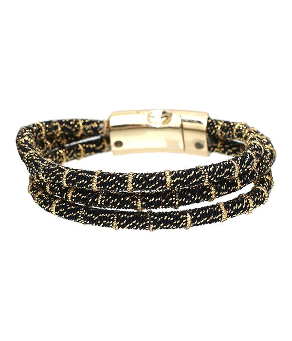 Triple layer magnetic bracelet