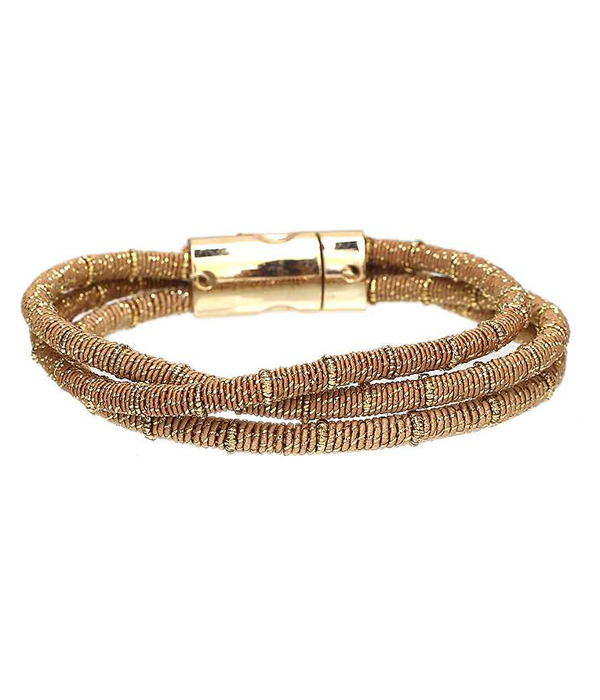 Triple layer magnetic bracelet
