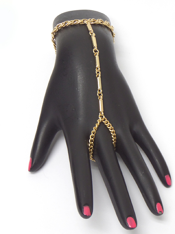 Single layer bracelet ring set 