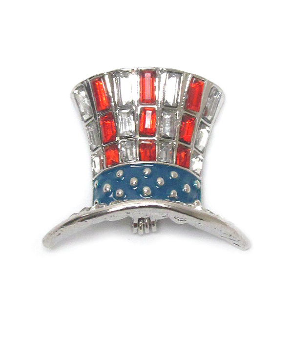 American flag hat pin