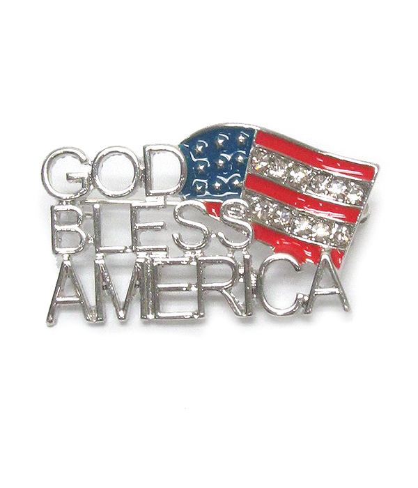 American flag god bless america pin