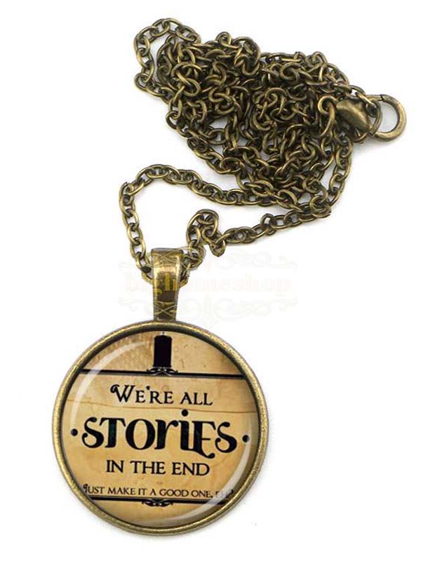 Cabochon necklace - we are all stories in the end