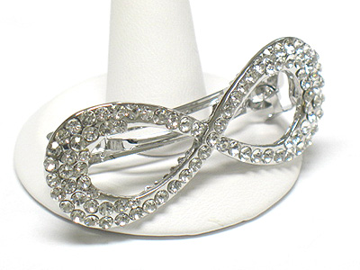 Crystal stud bow hair pin