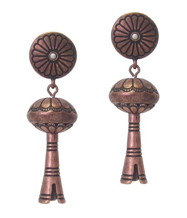 Squash blossom piece earring