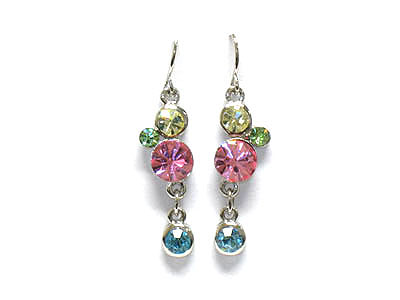 Crystal bubble drop earring