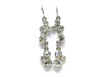 Crystal bubble drop earring