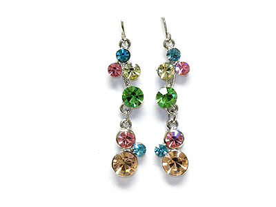 Crystal bubble drop earring