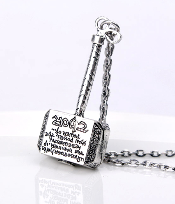 Thor hammer dark world pendant necklace