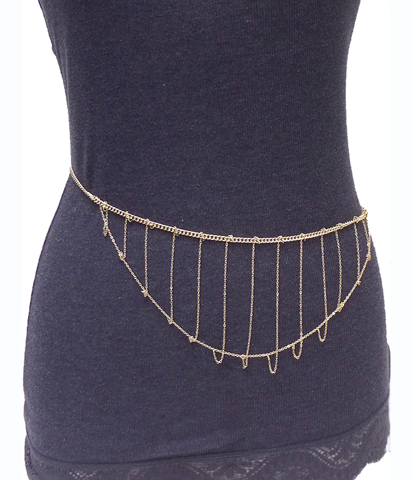 Metal belly chain drop