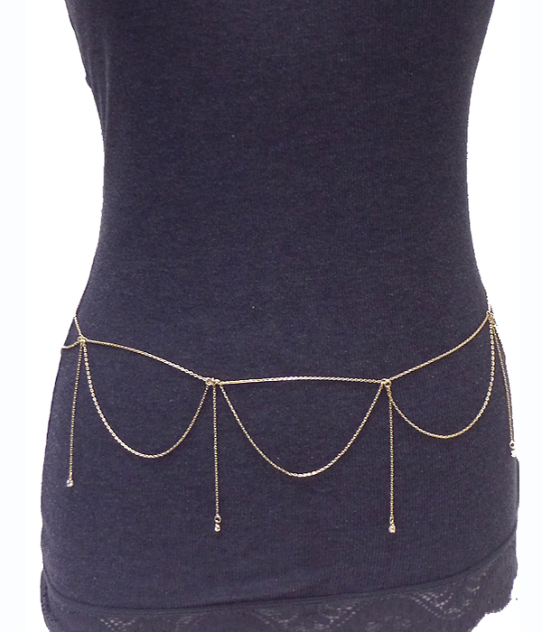 Metal belly chain drop 