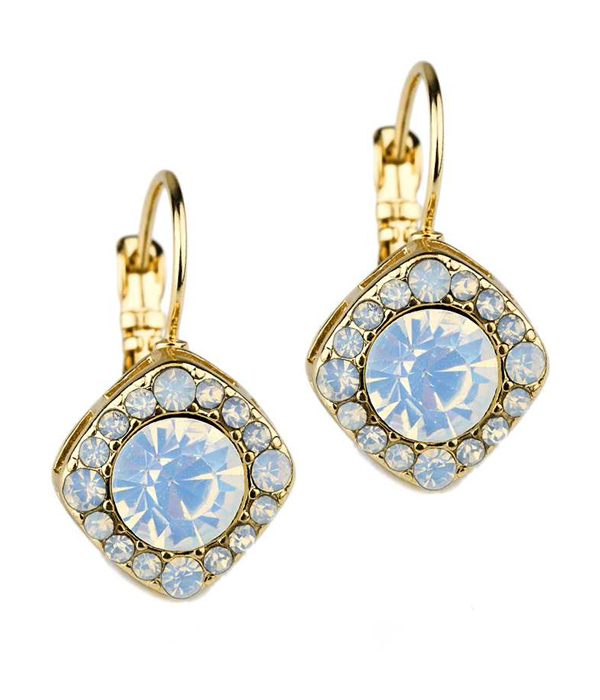 French clip crystal earring