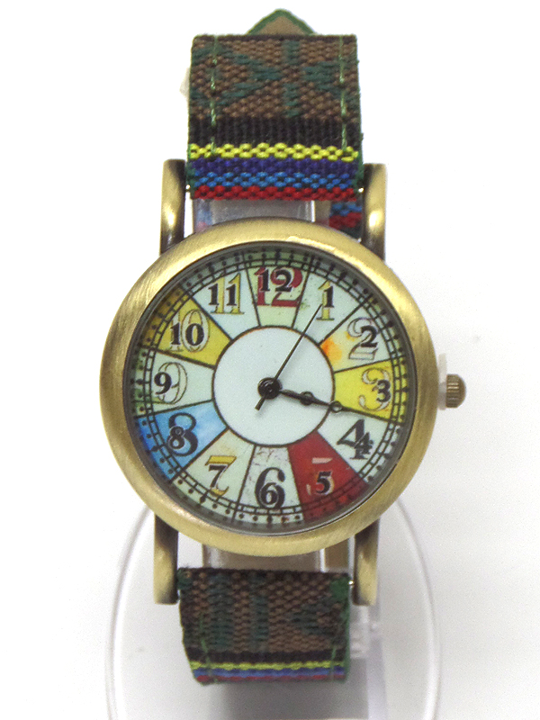 Vintage picture face boho band watch - wall clock