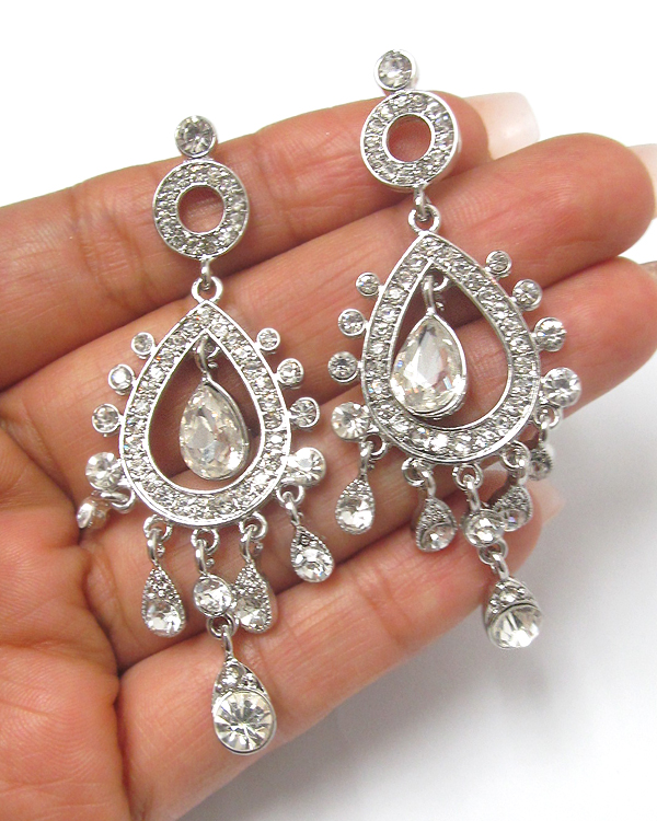 Rhinestone earring