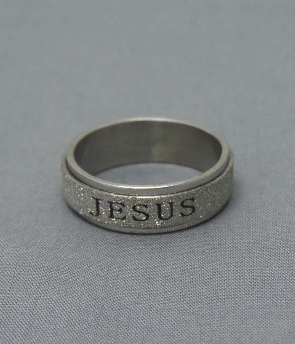 Religious theme spinning ring