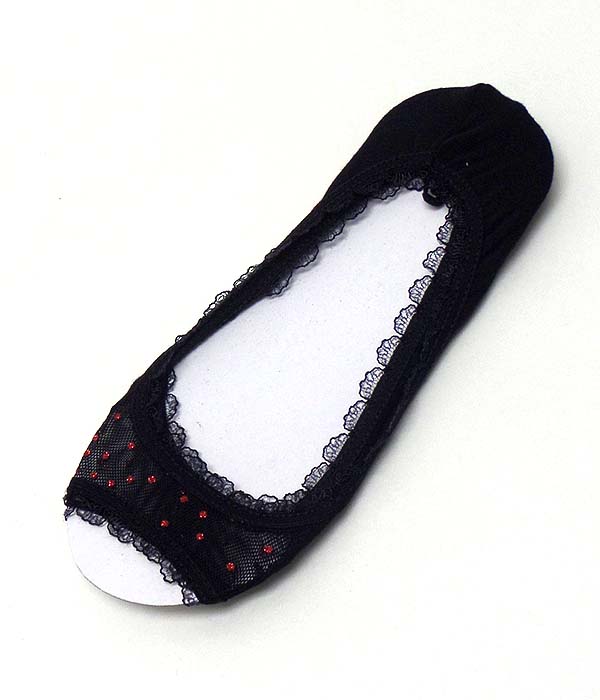 Open toe in door no show socks