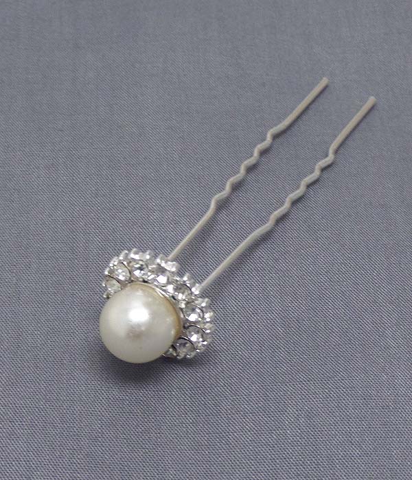 Pearl and crystal hair comb