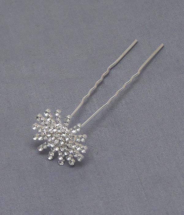 Crystal flower hair comb