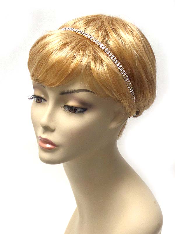 Double rhinestone stretch headband