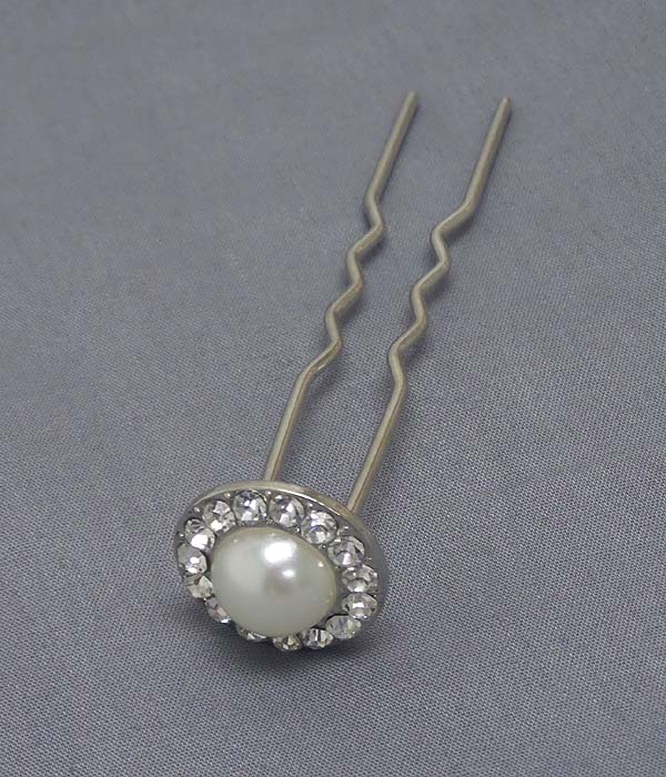 Pearl and crystal hair comb